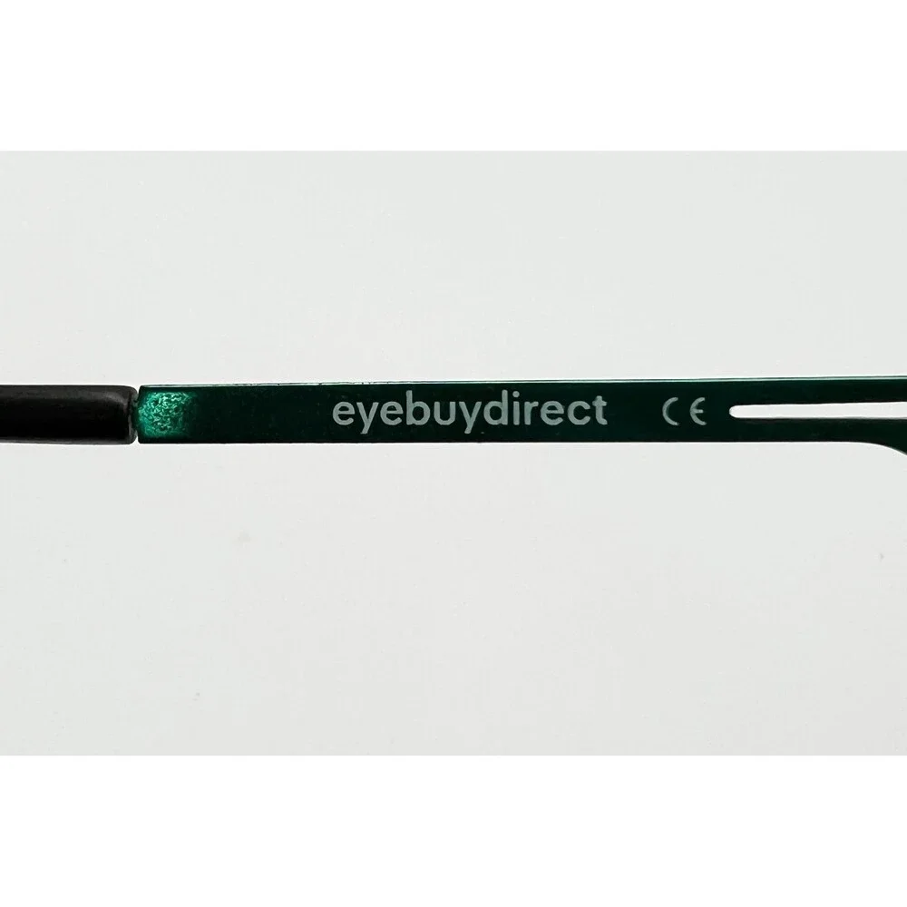 Eyebuydirect Algorithm Glasses Men Black Green Semi-Rimless Rectangle 53-19-145